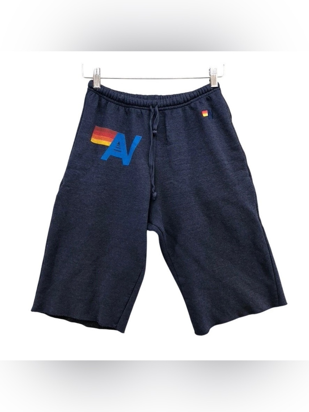 Aviator Nation Navy Men's Sweat Shorts with AN Logo
